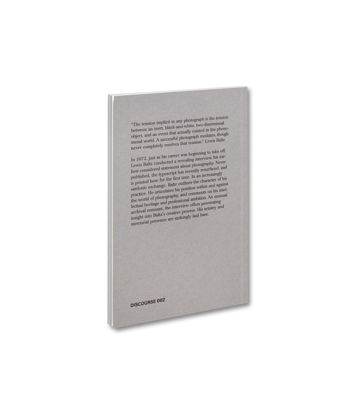 An Interview with Lewis Baltz