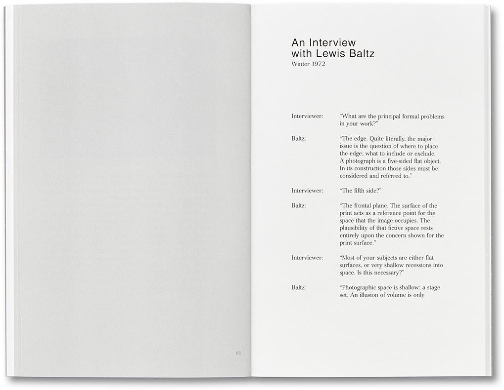 An Interview with Lewis Baltz