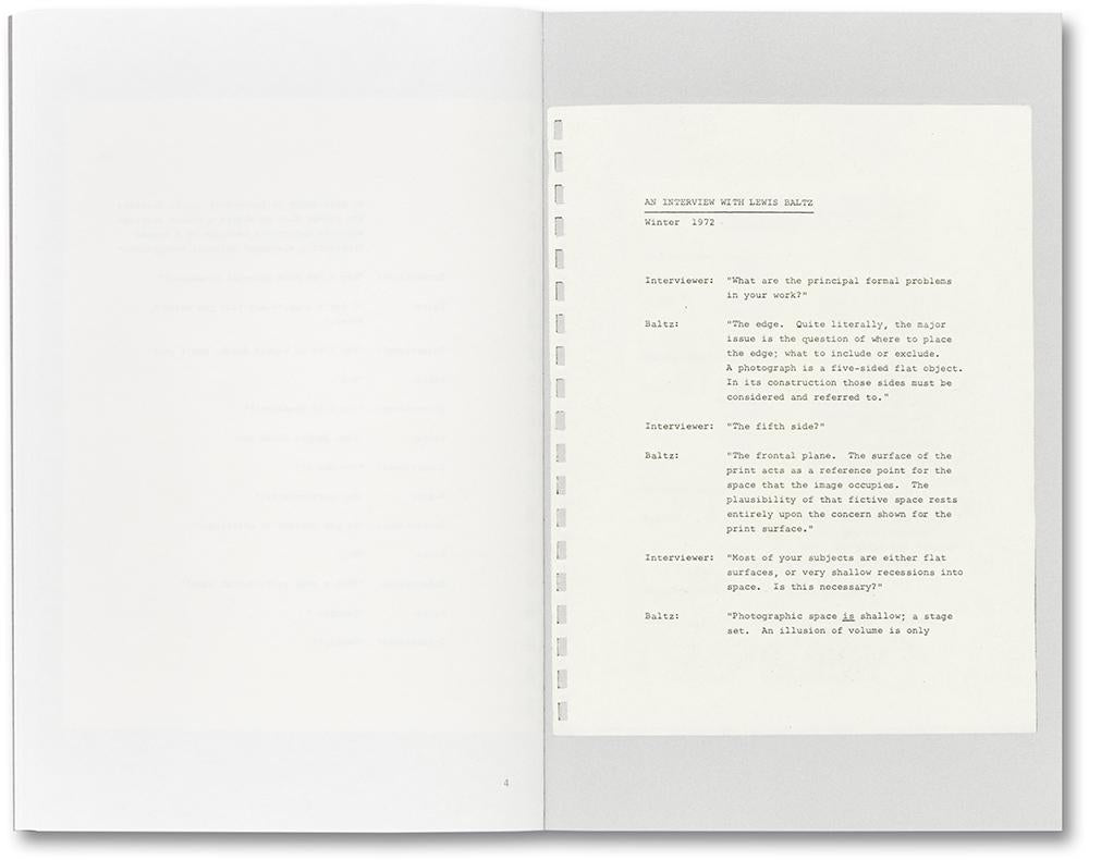 An Interview with Lewis Baltz