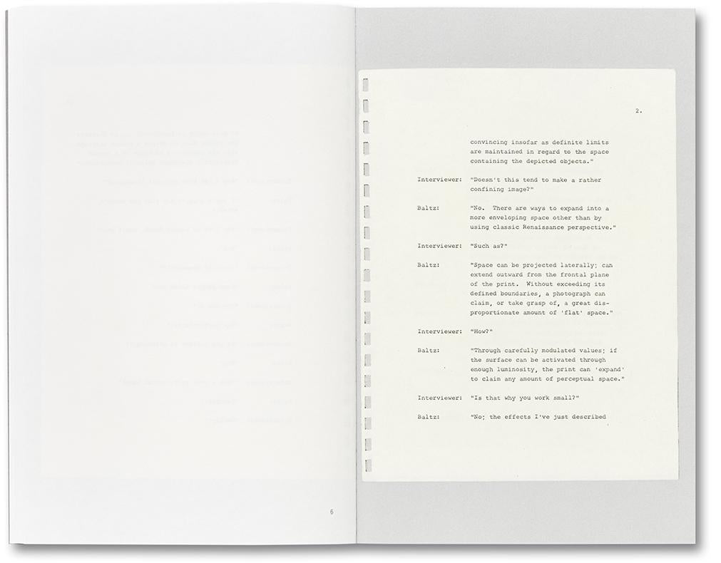 An Interview with Lewis Baltz
