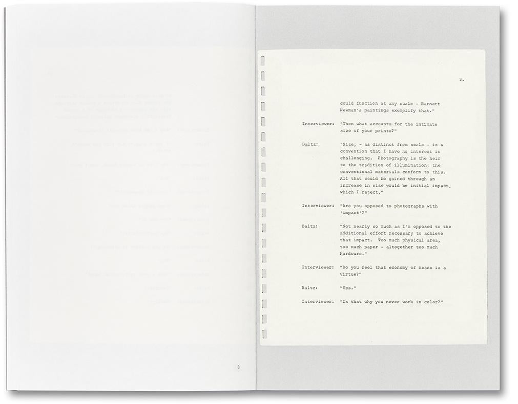 An Interview with Lewis Baltz
